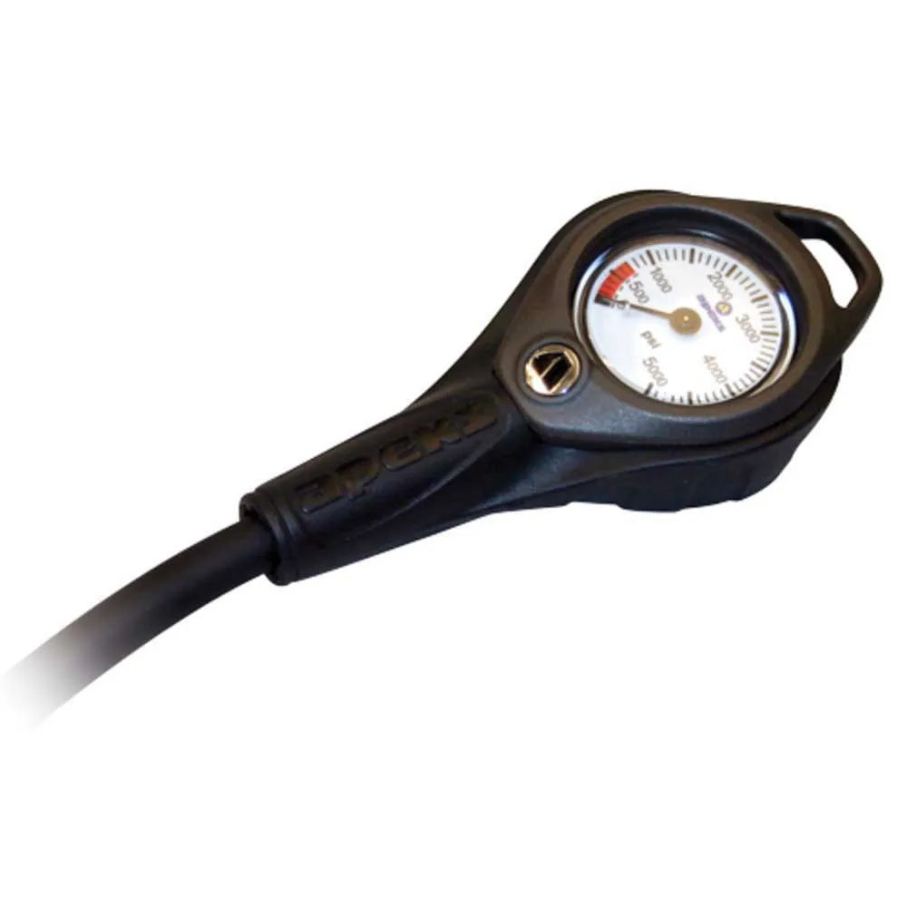 Apeks Press Gauge With Flex Hose Imperial pressure gauge